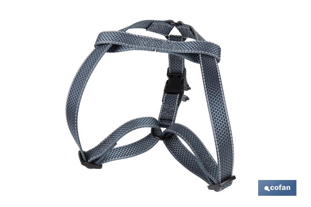 Reflective dog harness | Grey | Available in various sizes - Cofan