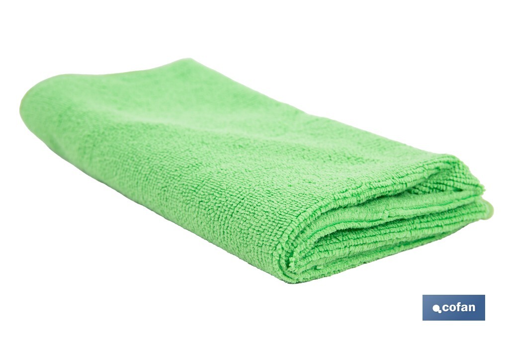 Microtex Cleaning cloth | Size: 40 x 40cm | Blue | Reusable cloth | Highly absorbent cleaning cloth - Cofan