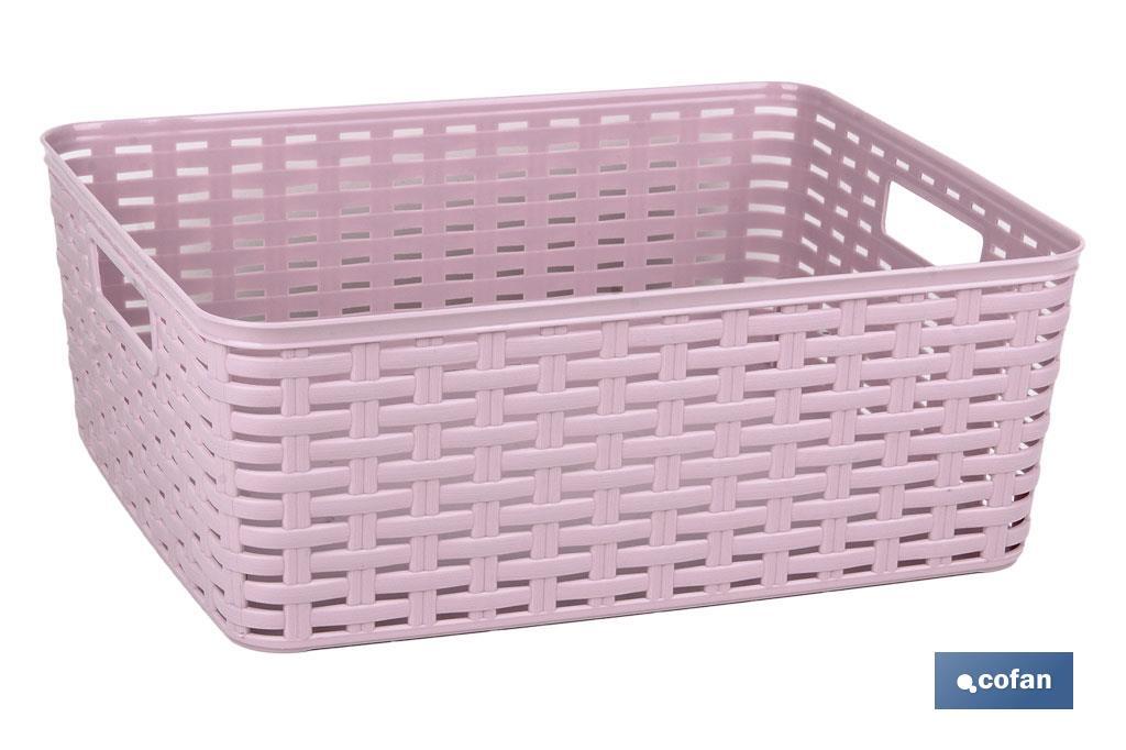 Cesta multiuso | Capacità: 12 L | Dimensioni: 36 x 28 x 13,5 cm | Vari colori | Cesta portaoggetti | Organizer - Cofan