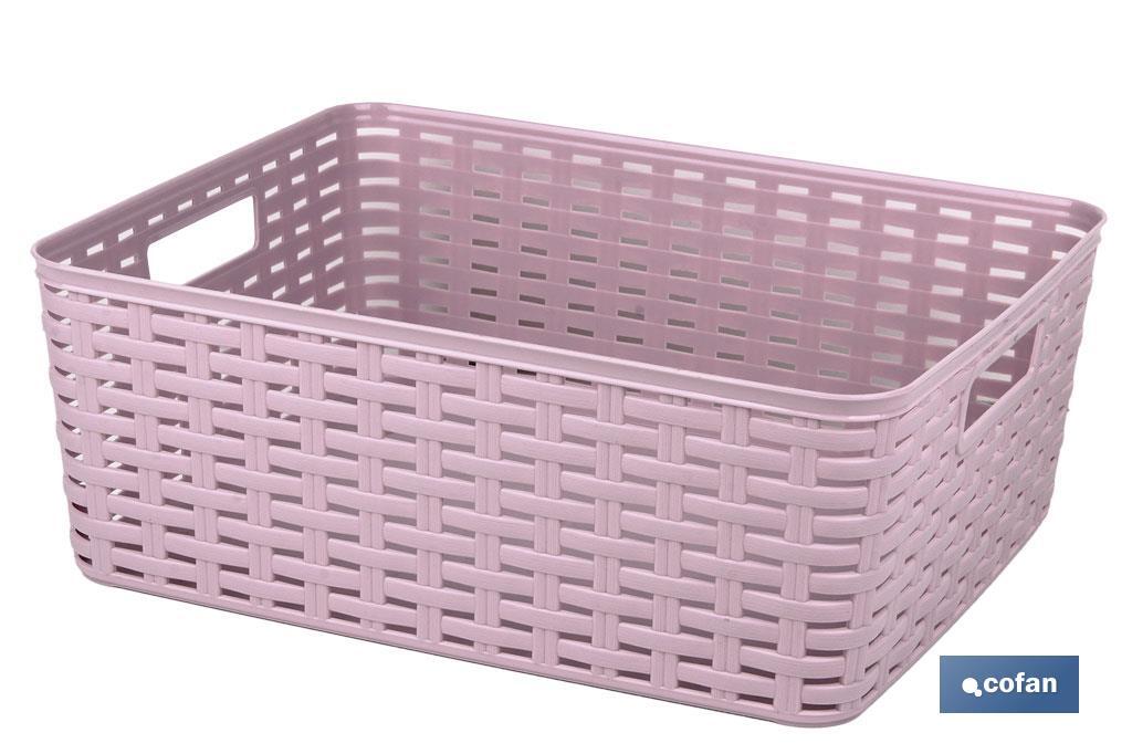 Multipurpose Basket | 12l Capacity | Size: 36 x 28 x 13.5cm | Several Colours | Storage Basket | Organizing Bins - Cofan