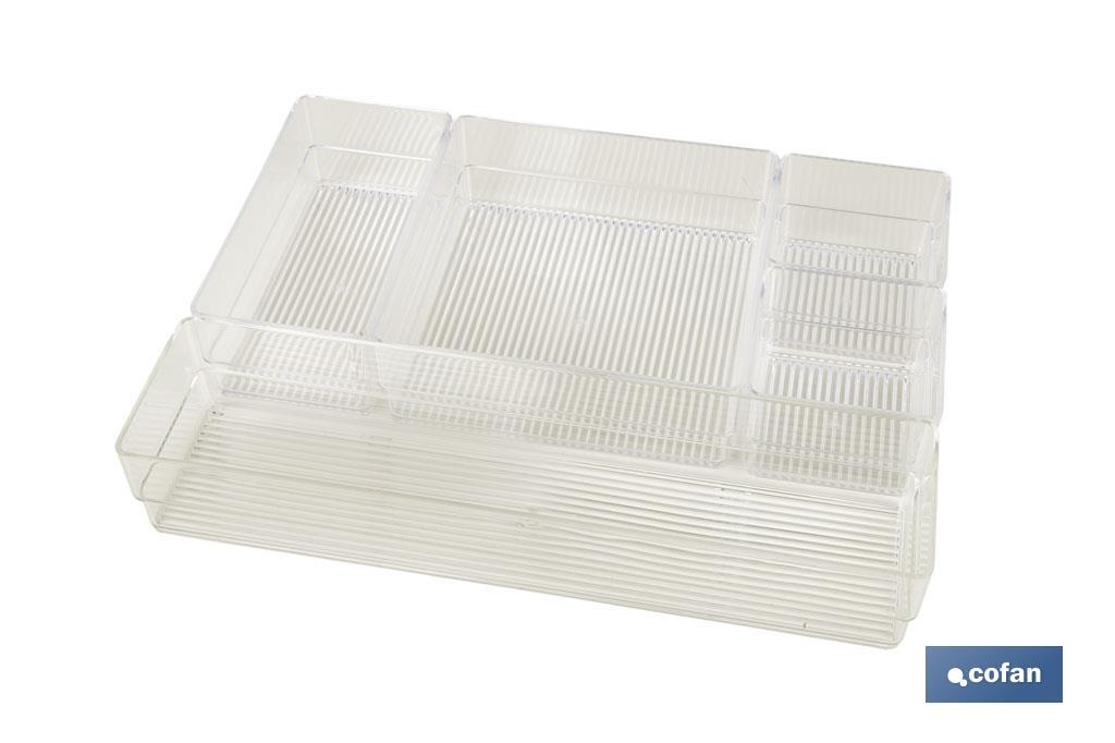 Set organizador de 5 piezas | Organizador multiusos| Ideal para organizar y almacenar - Cofan