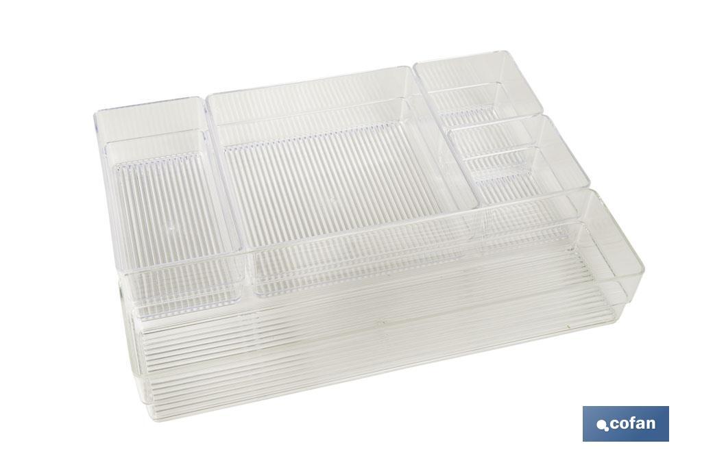 6-piece organiser set | Multi-purpose organiser | Ideal for organising and storing - Cofan