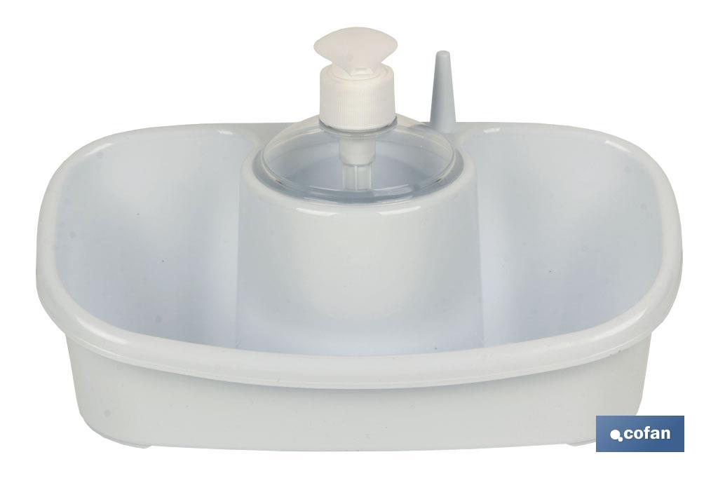 Vassoio Portasapone In Silicone Per Cucina – 24x13 Cm, Con Scarico, Grigio, Organizzatore Per Spugne E Dispenser