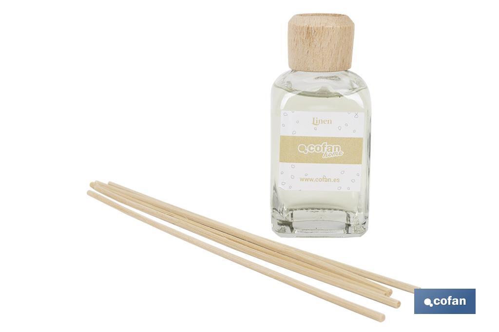 Reed diffuser | Aroma of linen | Rattan scent sticks - Cofan