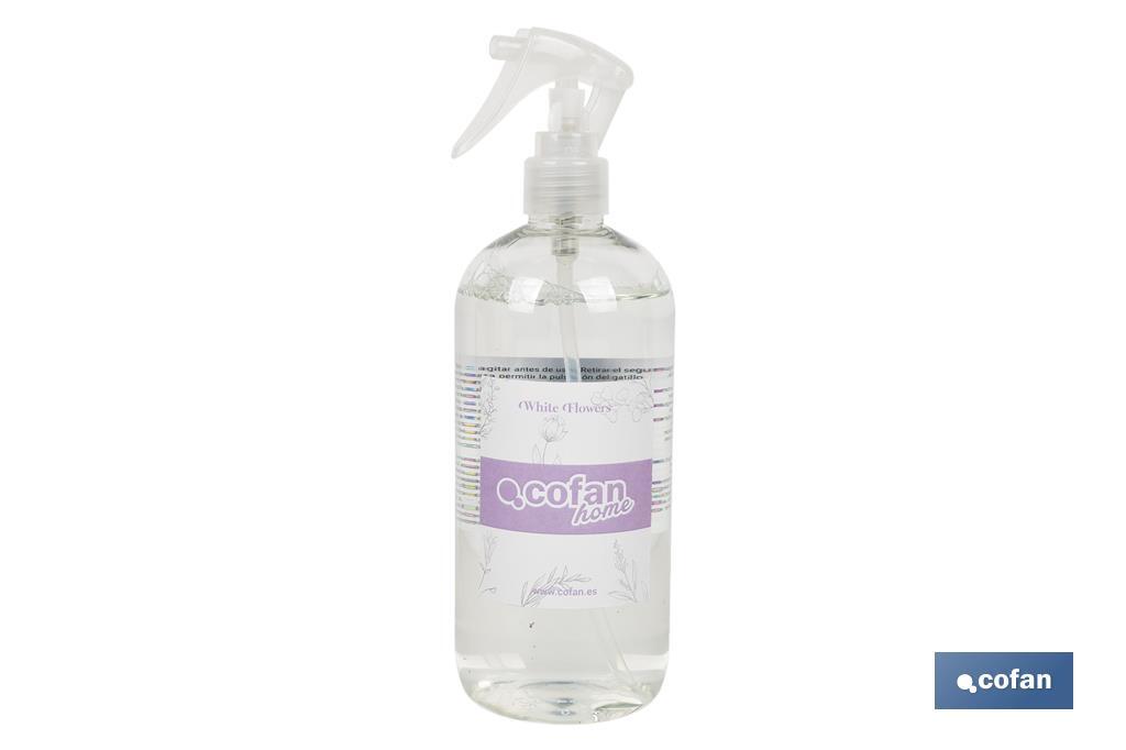 Ambientador textil | Ambientador en spray | Aroma a flores blancas - Cofan