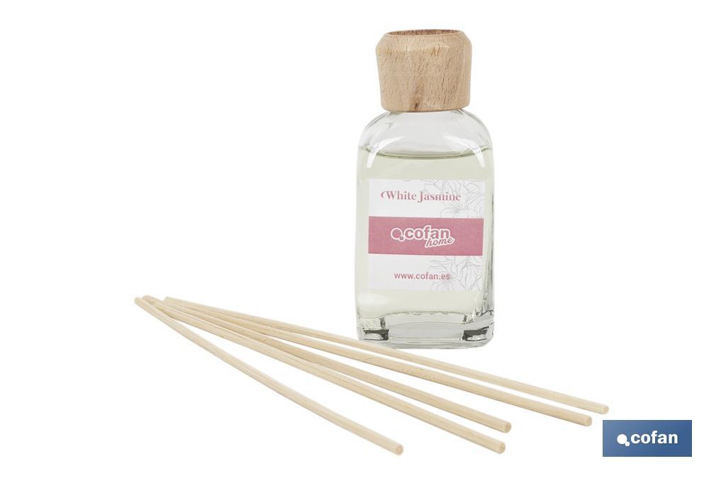 Reed diffuser | Aroma of jasmine | Rattan scent sticks - Cofan