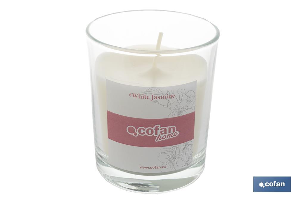 Scented candle | Vegetable wax | Aroma of jasmine | Cotton wick - Cofan