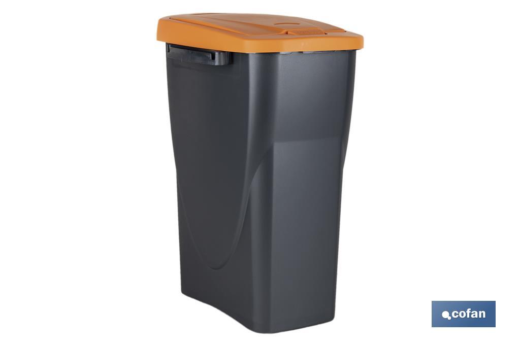 Poubelle orange pour recycler les déchets organiques | Trois dimensions et capacités différentes - Cofan