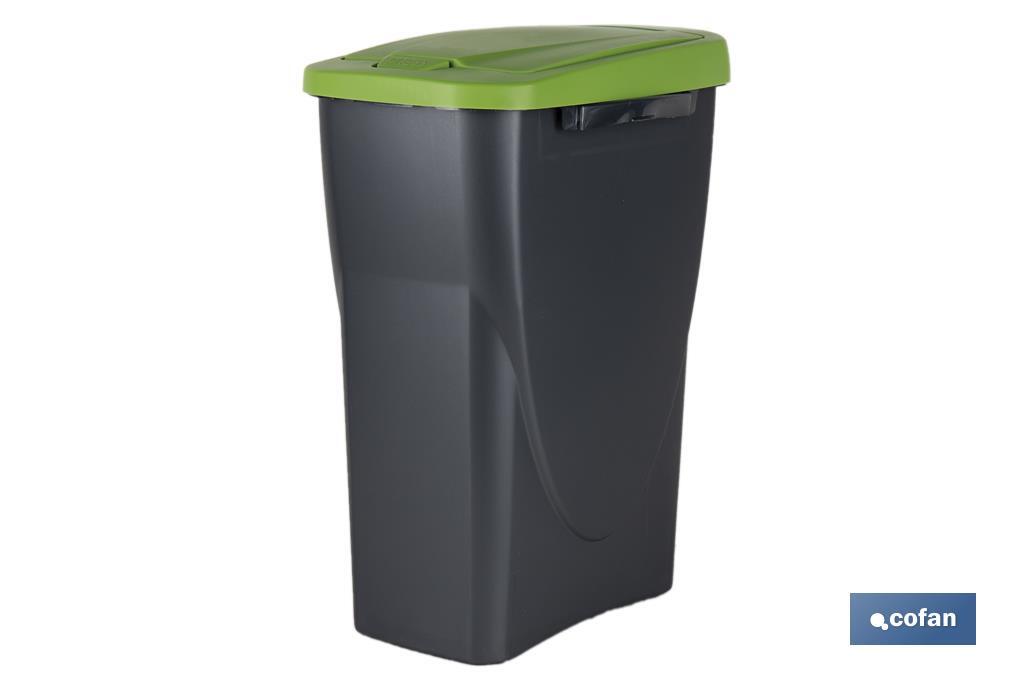 Poubelle verte pour recycler les matériaux en verre | Trois dimensions et capacités différentes - Cofan