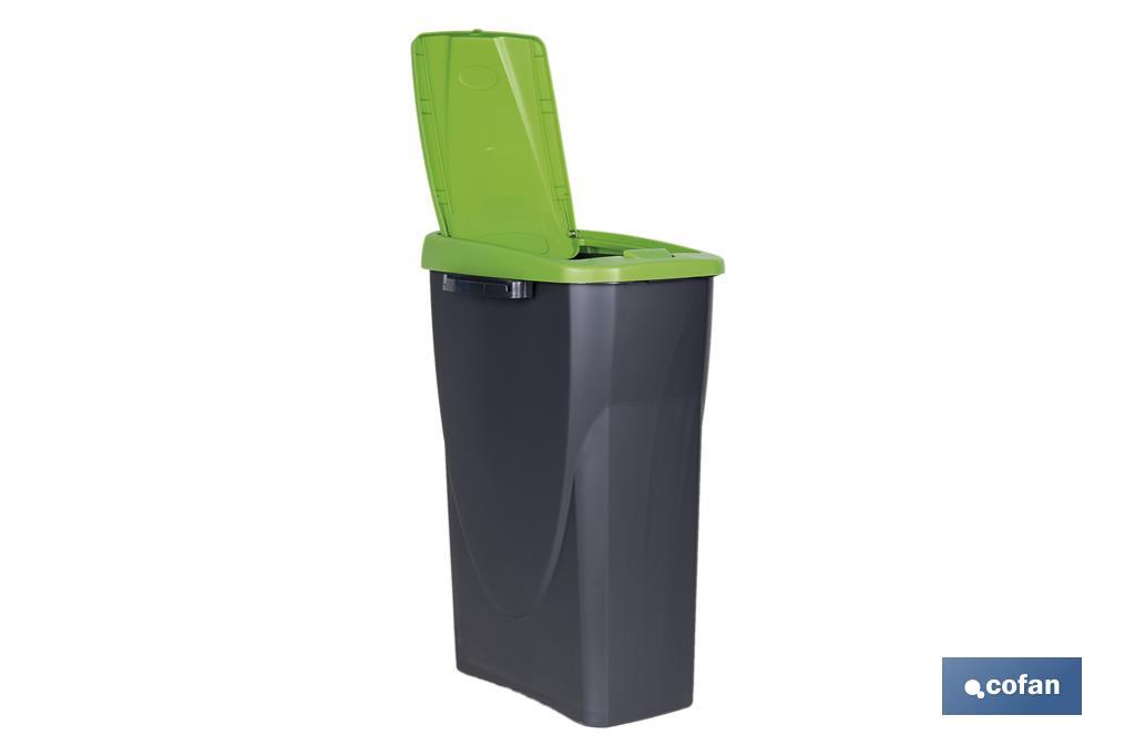 Green recycling bin | Suitable for recycling glass materials | Available in three different capacities and sizes - Cofan