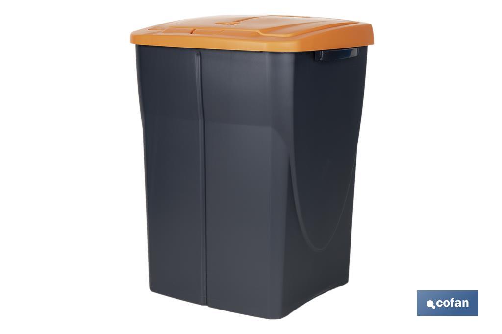 Poubelle orange pour recycler les déchets organiques | Trois dimensions et capacités différentes - Cofan