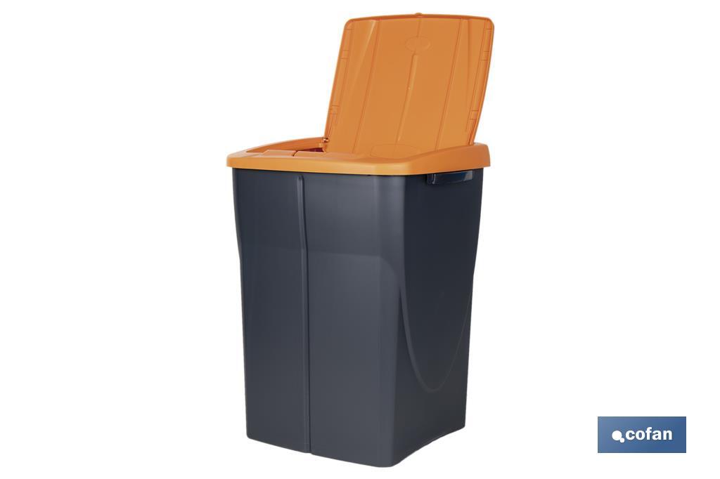 Poubelle orange pour recycler les déchets organiques | Trois dimensions et capacités différentes - Cofan