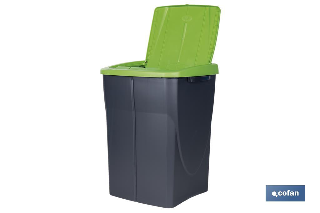 Poubelle verte pour recycler les matériaux en verre | Trois dimensions et capacités différentes - Cofan