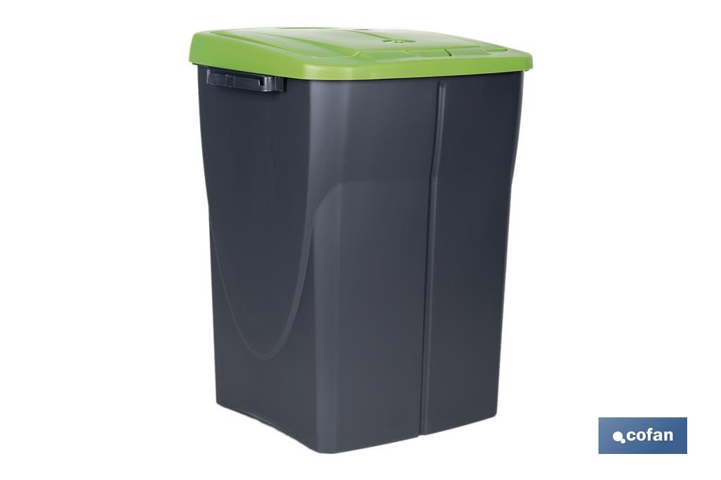 Green recycling bin | Suitable for recycling glass materials | Available in three different capacities and sizes - Cofan