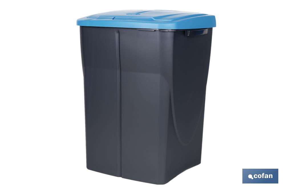 Blue recycling bin | Suitable for recycling paper and cardboard | Available in three different capacities and sizes - Cofan