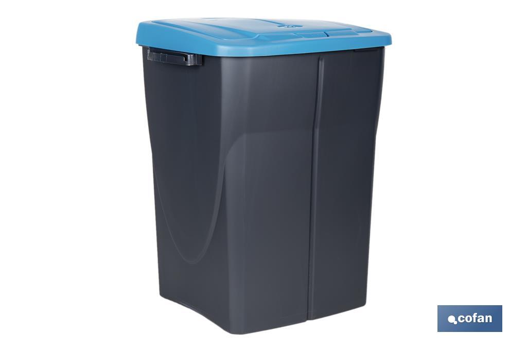 Poubelle bleue pour recycler les matériaux en papier et carton | Trois dimensions et capacités différentes - Cofan