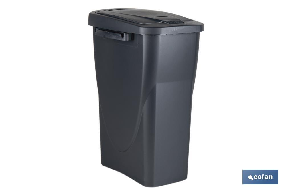 Grey recycling bin | Suitable for recycling organic waste | Available in three different capacities and sizes - Cofan