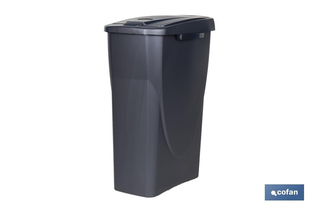 Grey recycling bin | Suitable for recycling organic waste | Available in three different capacities and sizes - Cofan