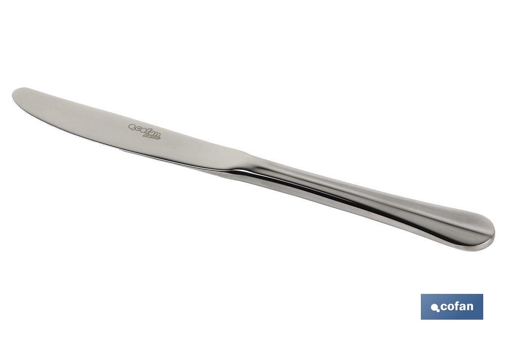 Table knife | Bolonia Model | 18/10 Stainless steel | Available in pack or blister pack - Cofan