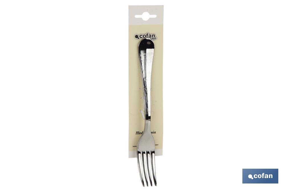 Table fork | Bolonia Model | 18/0 Stainless steel | Blister pack of 2 pcs. - Cofan