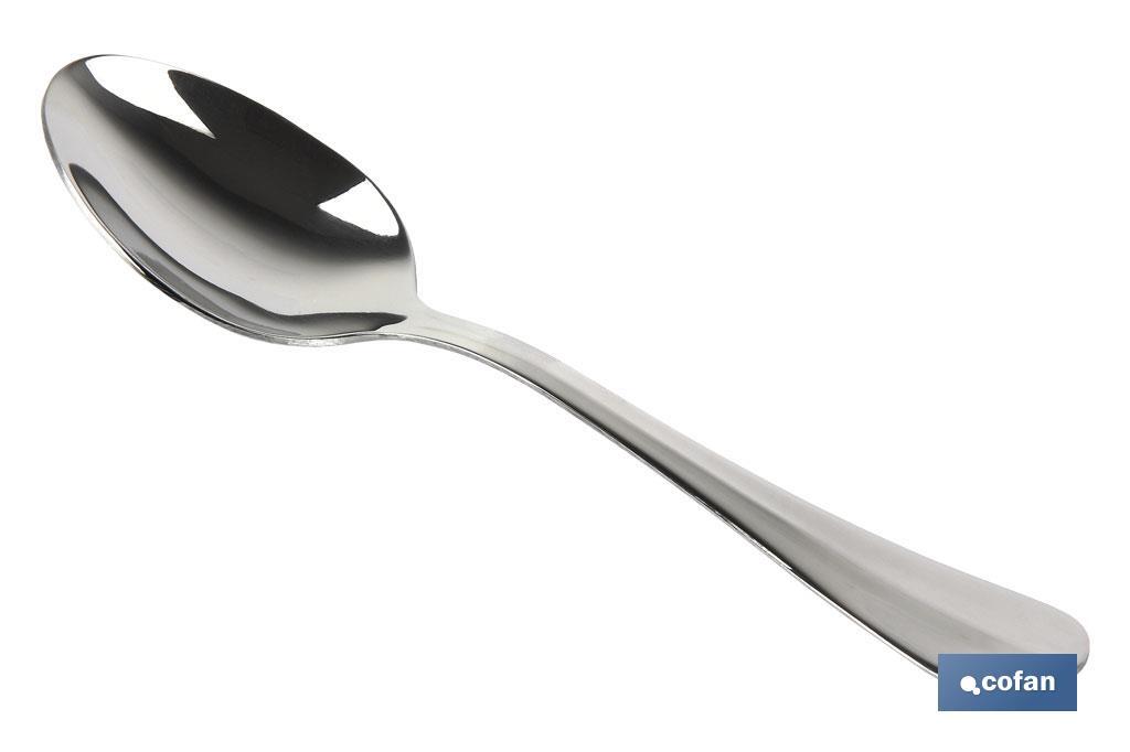 Dessert spoon | Bolonia Model | 18/0 Stainless Steel | Blister pack of 2 pcs. or 12 pcs. - Cofan