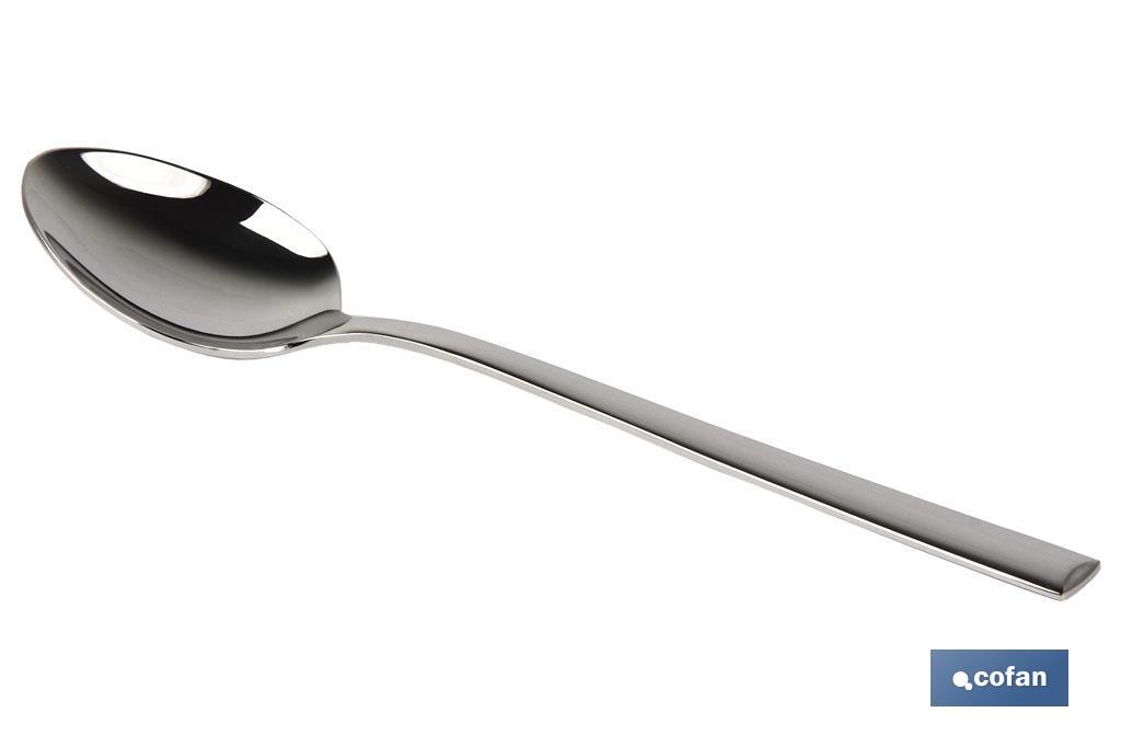 Dessert spoon | Bari Model | 18/10 Stainless steel | Available in pack or blister - Cofan