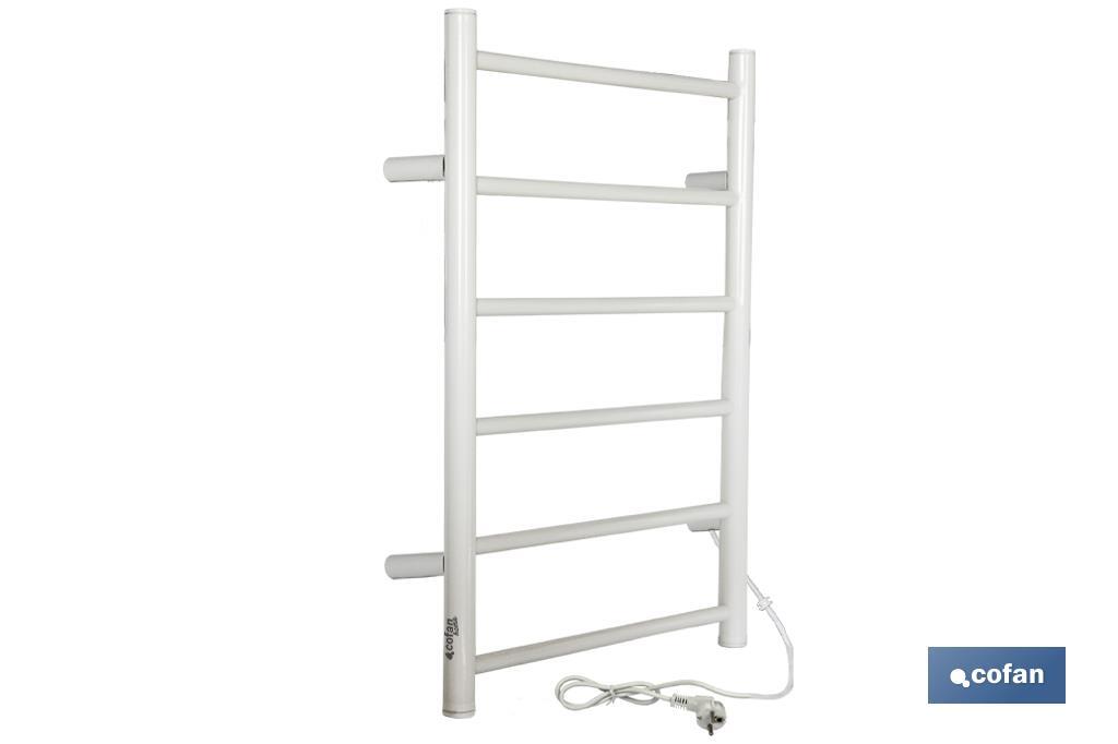 Heated Towel Rail | Gobí Model | Carbon steel | 80W | IP44 | Size: 68 x 53 x 10.5cm - Cofan