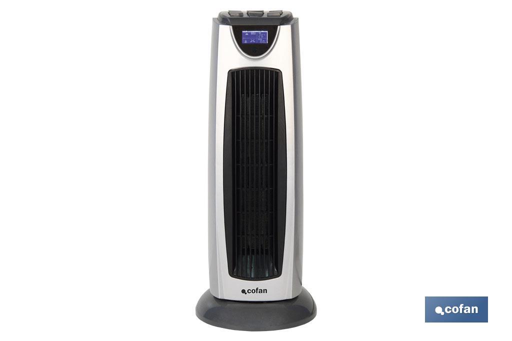 Electric Fan Heater, Varsovia Model | Two Heat Settings: 1,000-2,000W | Adjustable Thermostat - Cofan