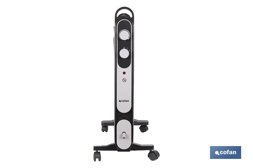 Radiador de mica 2000 W con termostato ajustable | Calefactor silencioso portátil de bajo consumo| Disponible en diferentes colores - Cofan