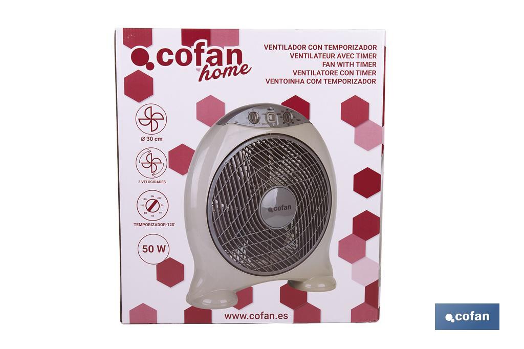 Ventilador com Temporizador Modelo Cierzo. - Cofan