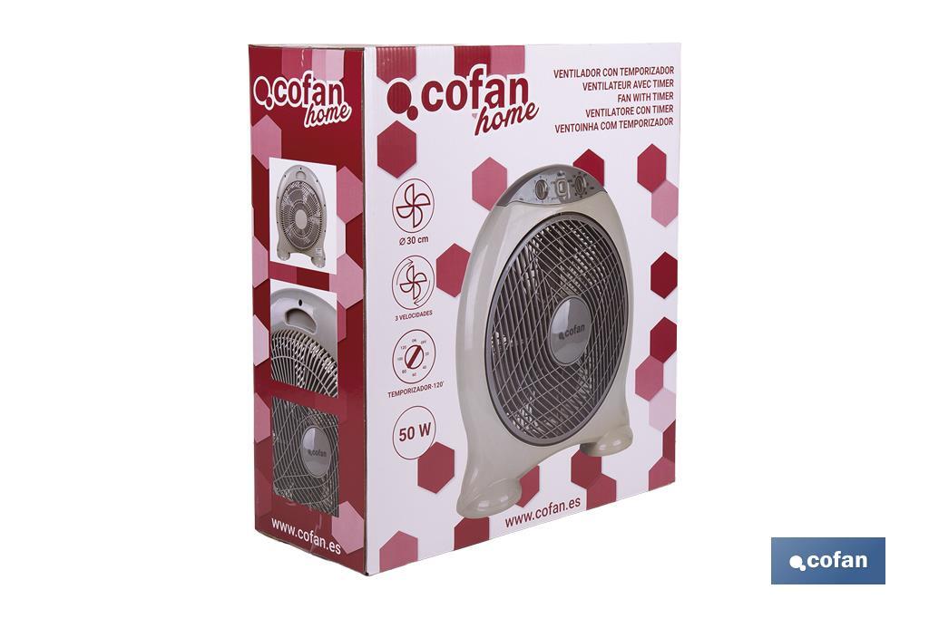Ventilador com Temporizador Modelo Cierzo. - Cofan
