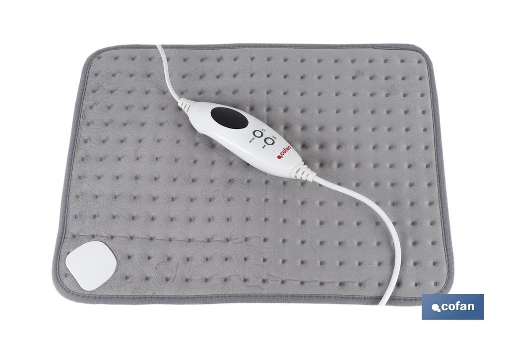 Grey electric heating pad, Size: 65 x 38cm, 6 heat settings