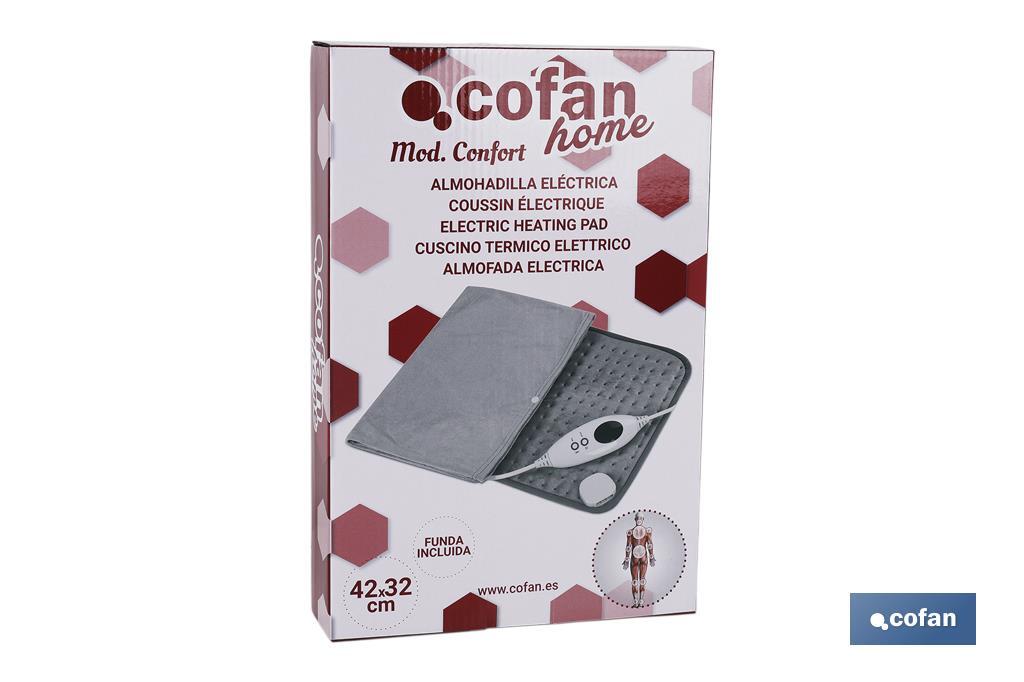 Grey electric heating pad | Available in two sizes to choose from | 6 heat settings - Cofan