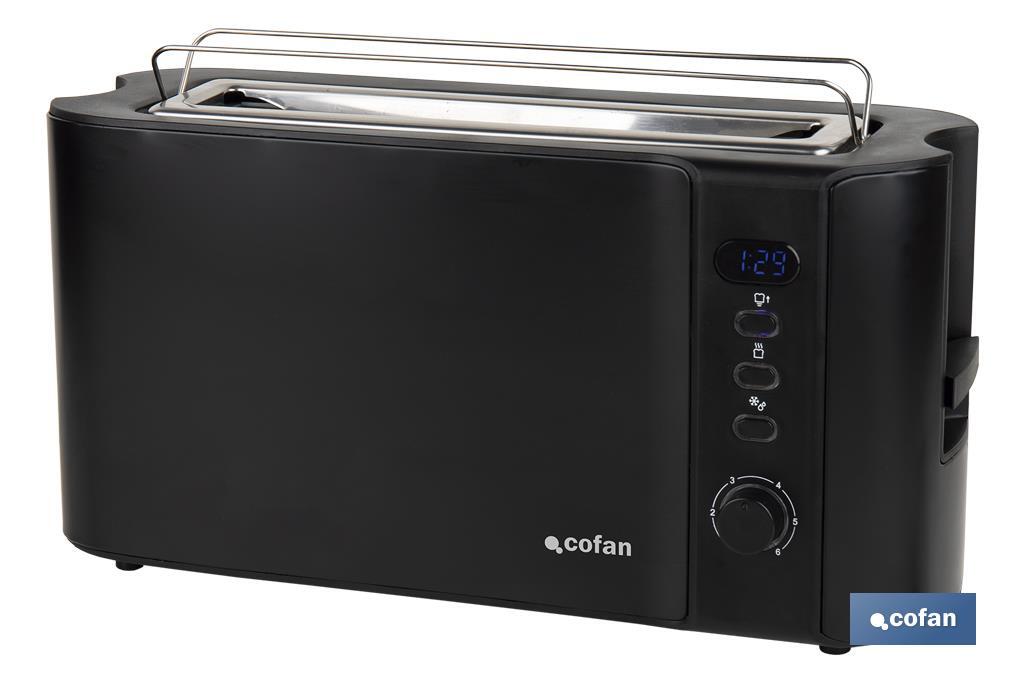 Matt black one slot toaster, Centeno Model - Cofan