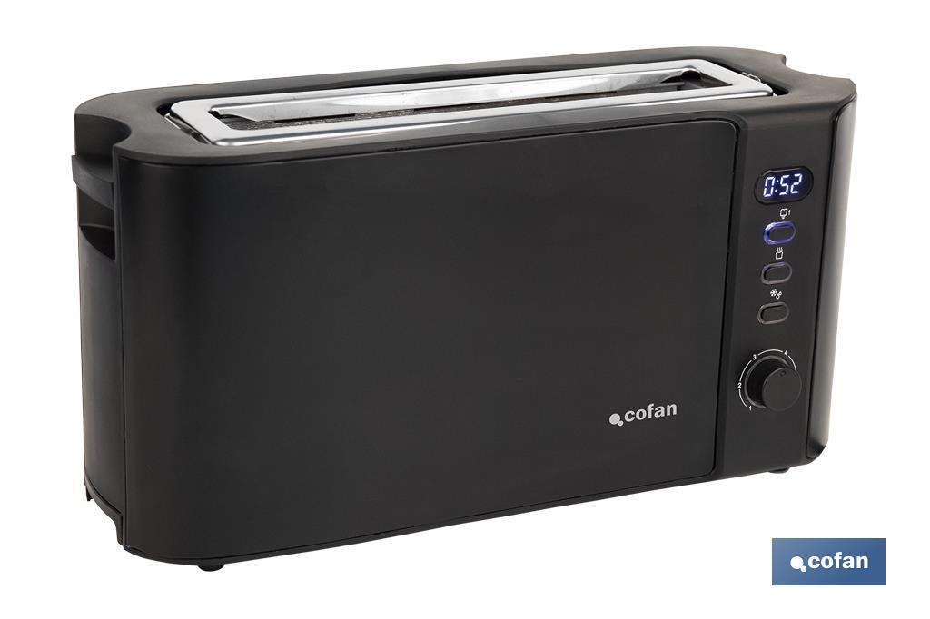 Matt black one slot toaster, Centeno Model - Cofan