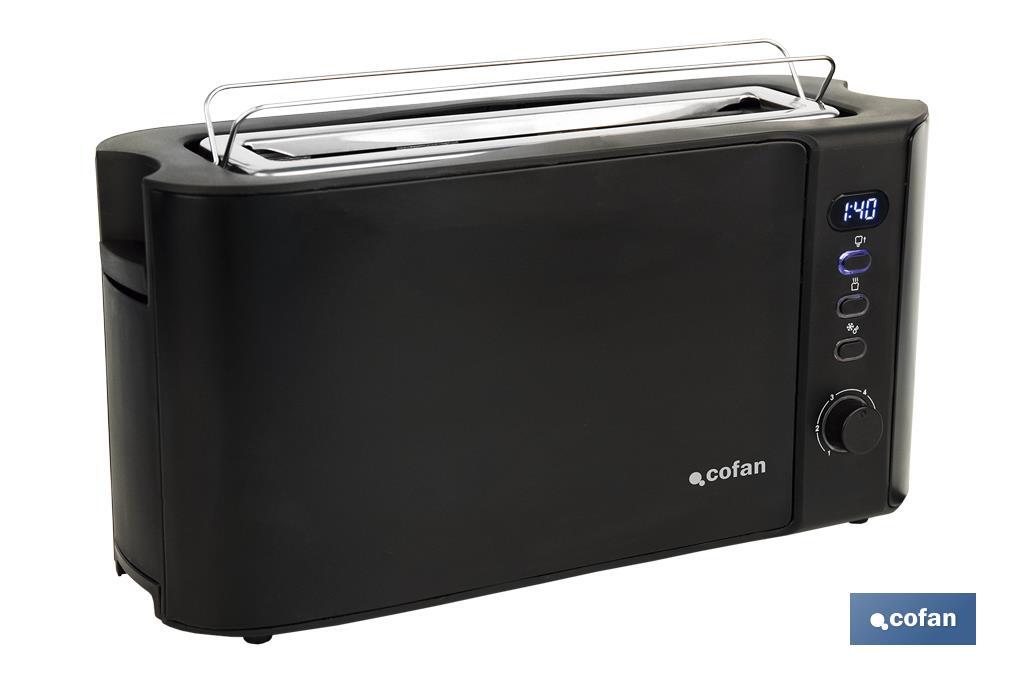 Matt black one slot toaster, Centeno Model - Cofan