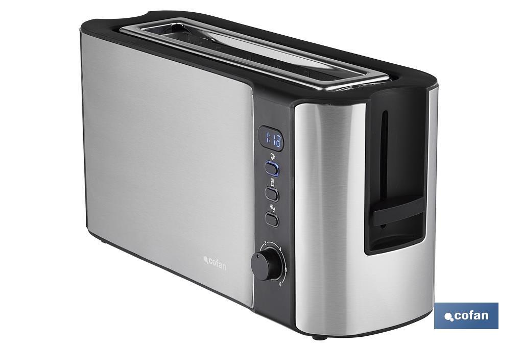 One Slot Toaster | Digital Display | Steel/Black - Cofan