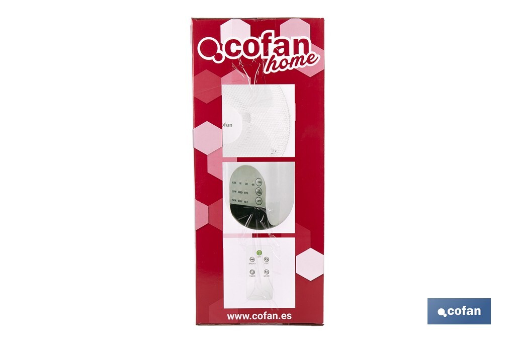 Wall-mounted fan with timer and remote control | Power: 50W - Cofan