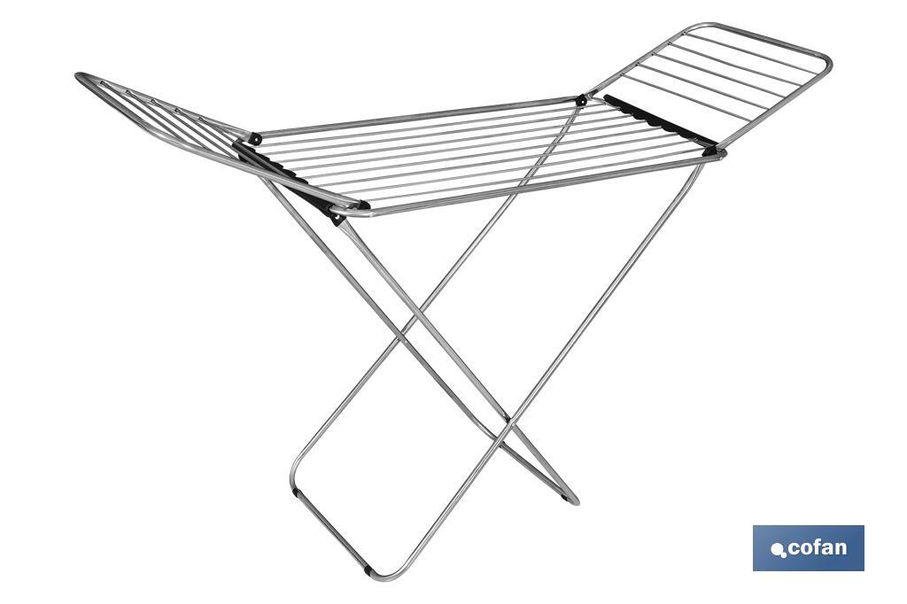 Winged Clothes Airer | With Folding Wings | Stainless Steel & Polypropylene - Cofan