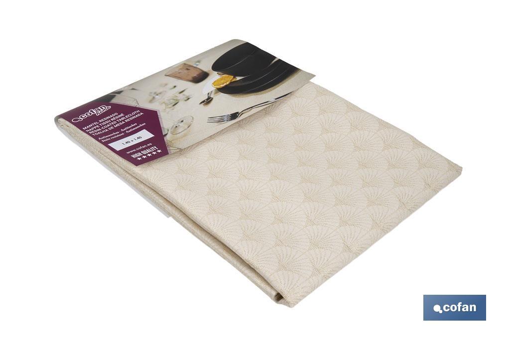 Mantel antimanchas resinado y confeccionado | Protección contra manchas | Material: 50 % de poliéster, 45 % de algodón | Diferentes tamaños - Cofan
