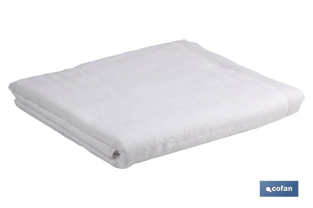 Toalla de lavabo en Color Blanco | Modelo Paloma | 100 % algodón | Gramaje 580 g/m² | Medidas 50 x 100 cm - Cofan