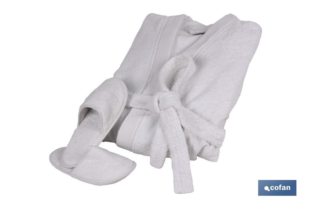 Bathrobe | White | 100% cotton | Weight: 500g/m² | Several sizes - Cofan