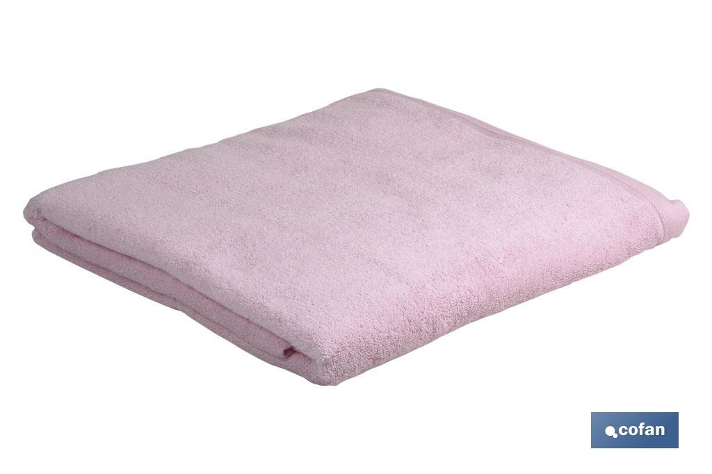 Asciugamano da bagno | Modello Flor | Rosa chiaro | 100% cotone | Grammatura: 580 g/m² | Dimensioni: 100 x 150 cm - Cofan