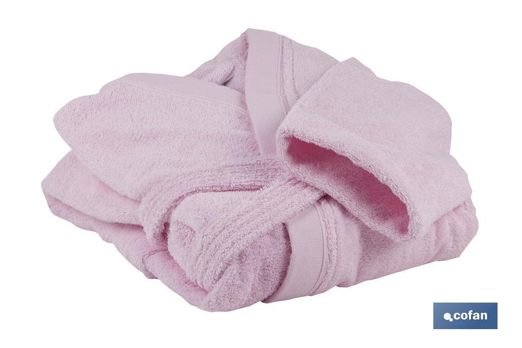 Bathrobe | Flor Model | Light pink | 100% cotton | Weight: 500g/m² | Several sizes - Cofan