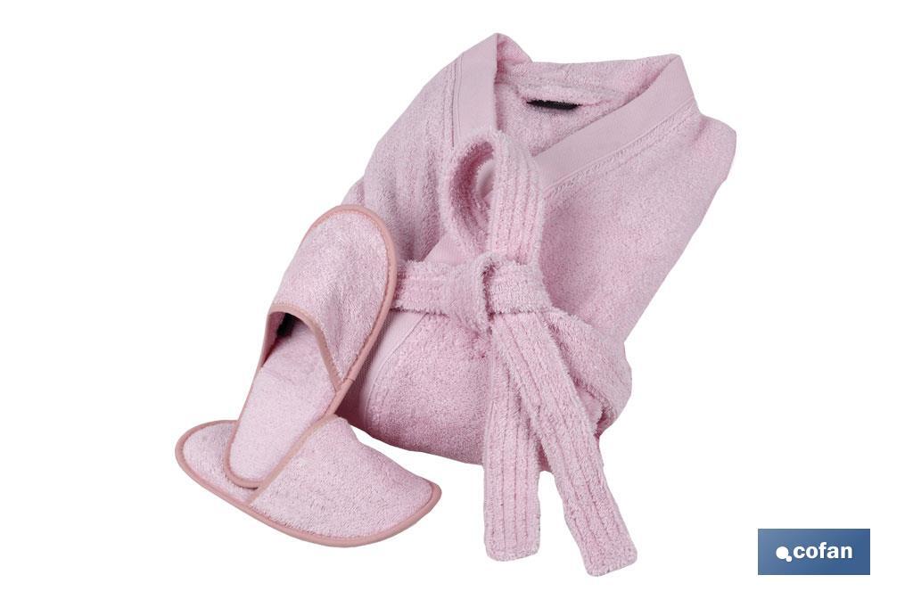 Robe Cor rosa claro | 100% algodão | Gramagem 500g/m2 | Tamanho S, M, L, XL, XXL - Cofan