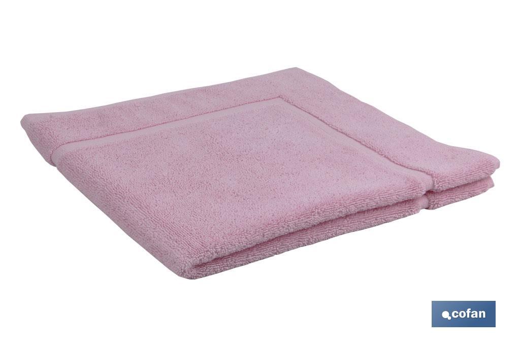 Bath mat | Flor Model | Light pink | 100% cotton | Weight: 1,000g/m2 | Size: 60 x 60cm - Cofan