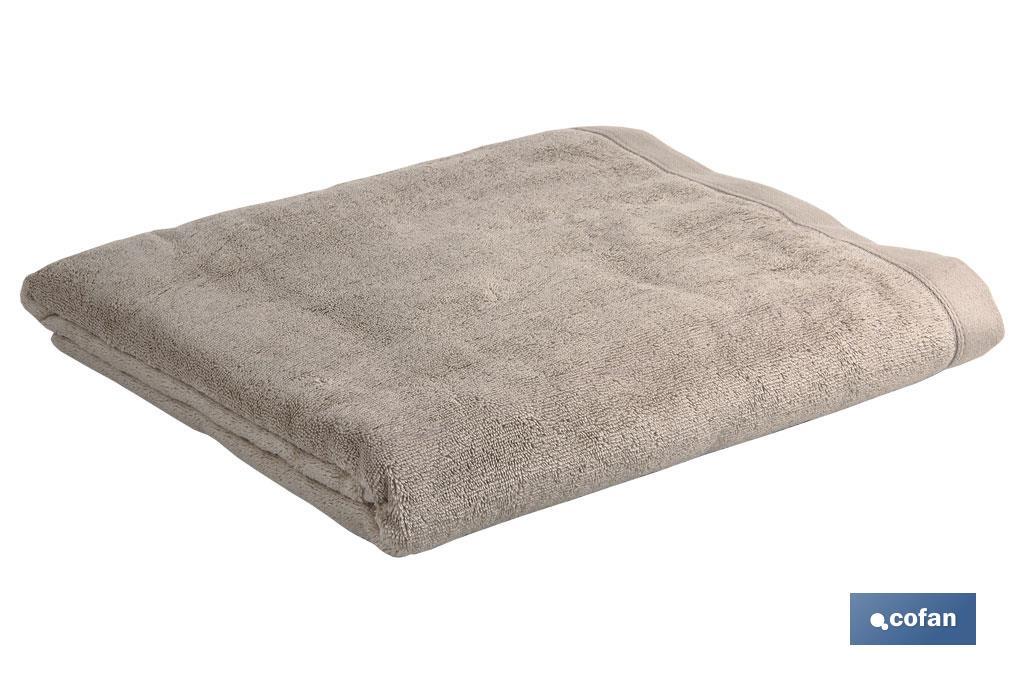 Bath sheet | Abisinia Model | Beige | 100% cotton | Weight: 580g/m² | Size: 100 x 150cm - Cofan