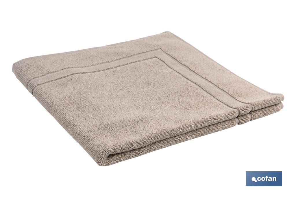 Tappeto da bagno | Modello Abisinia | Beige | 100% cotone | Grammatura: 1000 g/m² | Dimensioni: 60 x 60 cm - Cofan