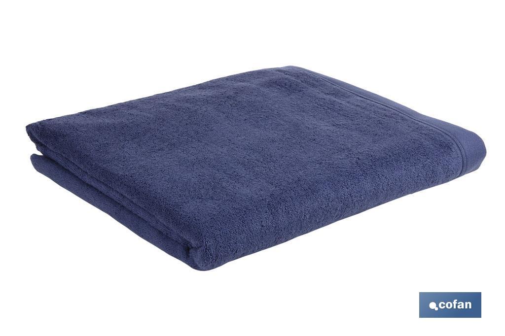 Bath sheet | Marín Model | Navy blue | 100% cotton | Weight: 580g/m2 | Size: 100 x 150cm - Cofan