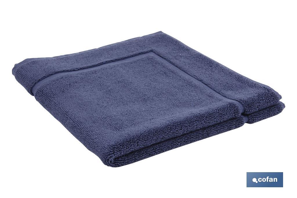 Bath mat | Marín Model | Navy blue | 100% cotton | Weight: 1,000g/m2 | Size: 60 x 60cm - Cofan